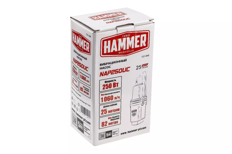 Вибрационный насос HAMMER NAP250UC(25) купить в Нягани
