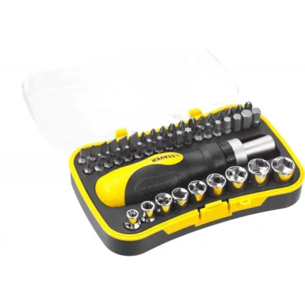 Набор STAYER &quot;MASTER&quot; &quot;HERCULES&quot;: Отвертки, реверс отвертка, биты 35шт, адаптер для торц голов, торц голов 9шт, 46 предм 25084-H46 купить в Нягани