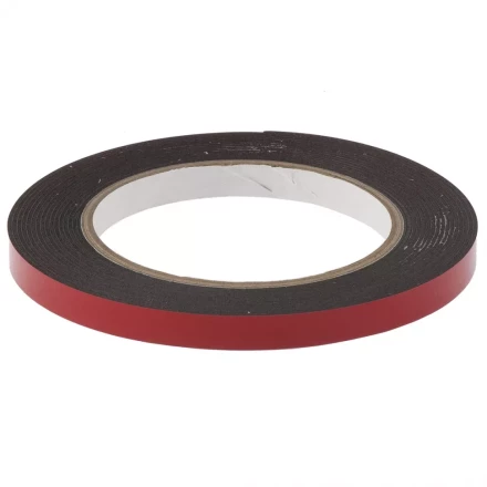 Лента клейкая на вспененной основе двусторонняя черная усиленная 9 мм х 5 метров MATRIX 89082 купить в Нягани