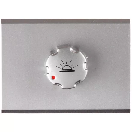 Диммер СВЕТОЗАР &quot;ЭФФЕКТ&quot; без вставки и рамки, цвет светло-серый металлик, 60-500Вт SV-54442-SM купить в Нягани