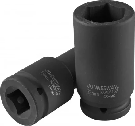 Головка ударная шестигранная 3/4&quot;  М33 удлиненная S03AD6133 Jonnesway 48589 купить в Нягани