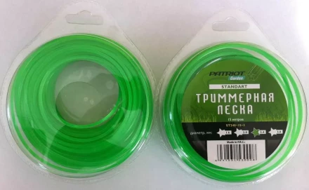 Леска &quot;Звезда&quot;, 2.4мм, зелёная, 15 метров Patriot Garden купить в Нягани