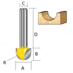 Пазовая галтельная фреза Makita D-10833
