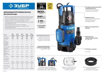 Насос дренажный НПГ-Т3-750 серия ПРОФЕССИОНАЛ купить в Нягани