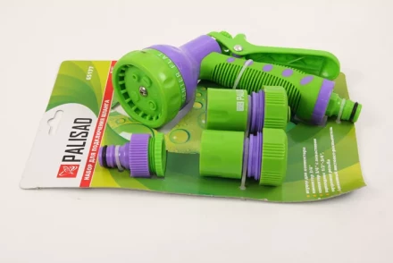 Набор для подключения шланга 3/4" (пистолет 6-и режимн адаптер 2 соединителя)  PALISAD 65177 купить в Нягани