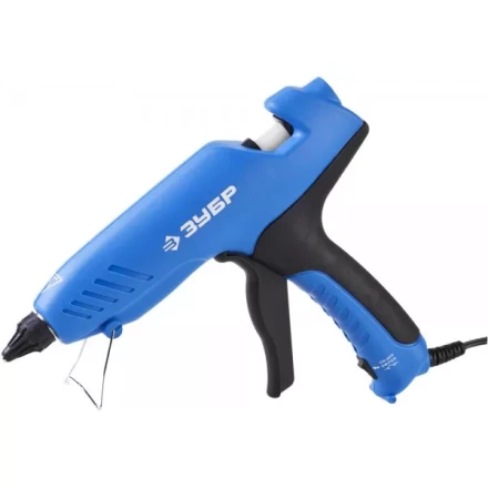 Пистолет ЗУБР клеевой (термоклеящий), эл, эргоном рукоятка, выключатель на рукоятке, рабоч темп 193град, d=12мм, 100Вт 06851-80-12_z02 купить в Нягани