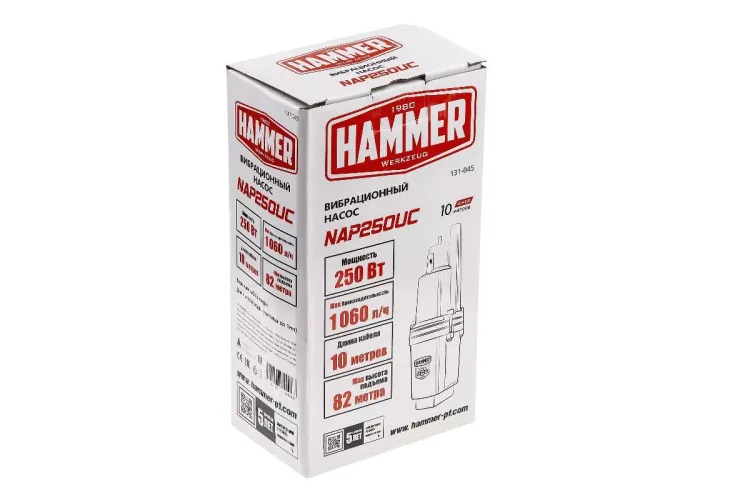 Вибрационный насос HAMMER NAP250UC(10) купить в Нягани