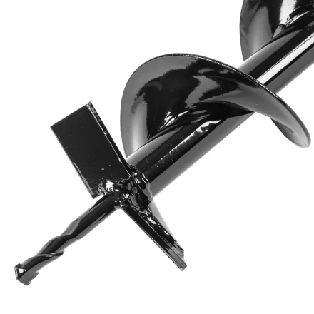 Шнек для грунта E-100, диаметр 100 мм, длина 800 мм,соединение 20 мм, несъемный нож Denzel 56022 купить в Нягани