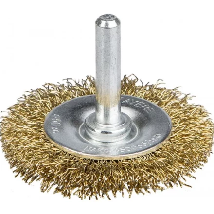 STAYER &quot;PROFESSIONAL&quot;. Щетка дисковая для дрели, витая латунированная стальная проволока 0,3мм, 50мм 35114-050_z01 купить в Нягани