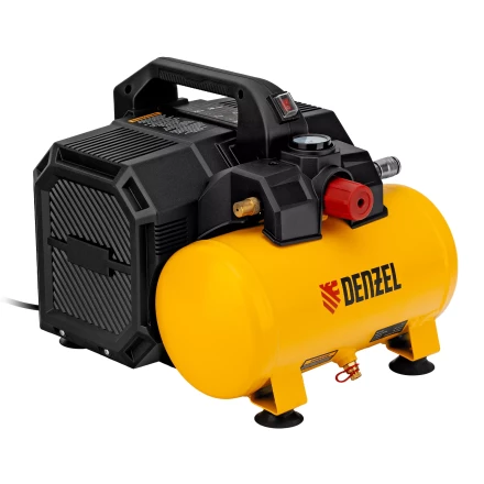 Компрессор Denzel DLS750/6 58019 безмасляный малошумный 750 Вт, 140 л/мин,ресивер 6 л купить в Нягани