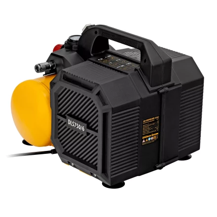 Компрессор Denzel DLS750/6 58019 безмасляный малошумный 750 Вт, 140 л/мин,ресивер 6 л купить в Нягани