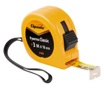 Рулетка 3 м х 13 мм SPARTA пластиковый корпус 31321 купить в Нягани