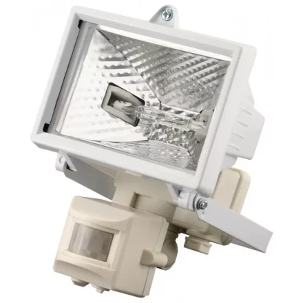 Прожектор галогеновый СВЕТОЗАР с датчиком движения, с дугой крепления под установку, цвет белый, 150Вт SV-57111-W купить в Нягани