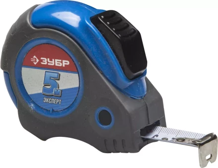 Рулетка ЗУБР &quot;ЭКСПЕРТ&quot;, двухкомпонентный корпус, автостоп, 5м/19мм 34057-05-19_z02 купить в Нягани