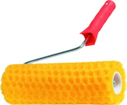 Валик "СТРУКТУРНЫЙ" поролоновый с ручкой "горошек" 230 мм D - 80 мм  MATRIX 80222