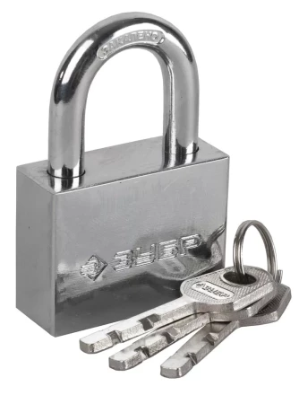 Замок ЗУБР &quot;МАСТЕР&quot; навесной, стальной корпус, закаленная дужка, 60мм 3710-60_z01 купить в Нягани
