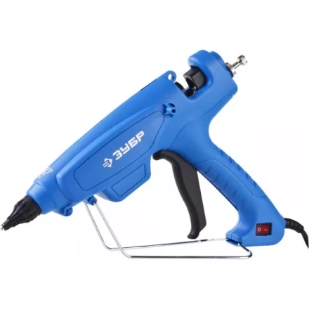 Пистолет ЗУБР клеевой (термоклеящий), эл, эргоном рукоятка, выключатель на рукоятке, рабоч темп 193град, d=12мм, 180Вт 06851-120-12_z02 купить в Нягани