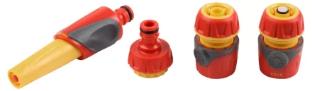 Набор поливочный GRINDA &quot;Premium&quot;, пластмассовый с TPR, 4 предмета: наконечник, 2 соединителя 1/2&quot;, адаптер; 1/2&quot;-3/4&quot; 8-427284 купить в Нягани