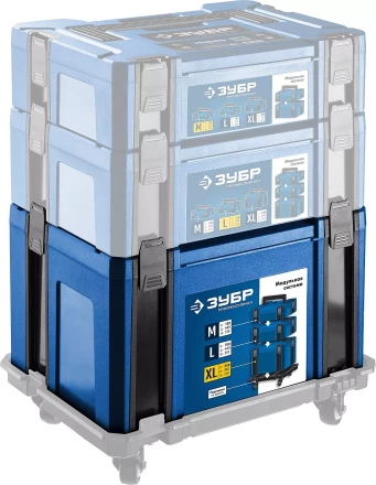 ЗУБР МОДУЛЬ-25, 440 х 310 х 250 мм, (17), размер XL, пластиковый ящик для инструментов, Профессионал (38165-25) купить в Нягани