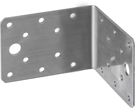 ЗУБР НКУ-2.0, 65 x 90 x 90 x 2 мм, нержавеющий крепежный уголок, Профессионал (310526-65) купить в Нягани