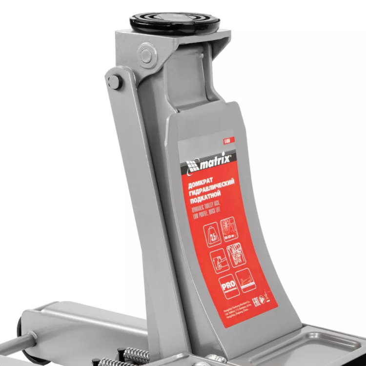 Домкрат гидравлический подкатной профессиональный, быстрый подъем, 3,5т Low Profile, Quick Lift, 100-535 мм, проф Matrix 51050 купить в Нягани