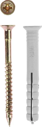 Дюбель-гвоздь ЗУБР &quot;МАСТЕР&quot; полипропиленовый, потайный бортик, 8 x 120 мм, 2 шт 4-301346-08-120 купить в Нягани