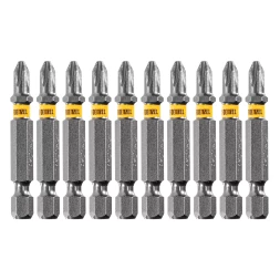 Бита PH2х50, сталь легированная S2, 10 шт., Е 6,3, шестигранный профиль, отрывная упаковка Denzel 11683