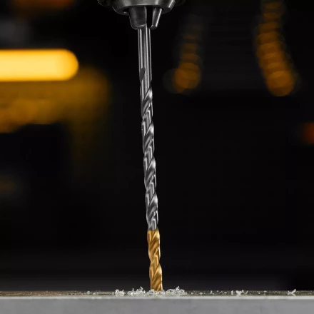 Сверло спиральное по металлу Denzel  4,5 х 126 мм, Р6М5, Golden Tip, удлиненное, 718252 купить в Нягани