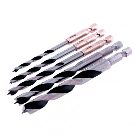 Набор сверл по дереву 4-5-6-8-10 мм 5 шт шестигранный хвостовик пластиковый кейс Matrix 70283 купить в Нягани