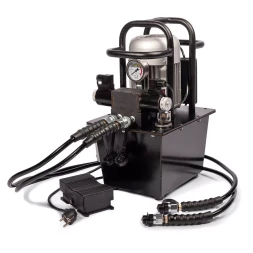 Насосная гидравлическая станция двухканальная КВТ ПМЭ-7100-К2 объем маслобака 10.0 л (230 В/50 Гц) (91800)