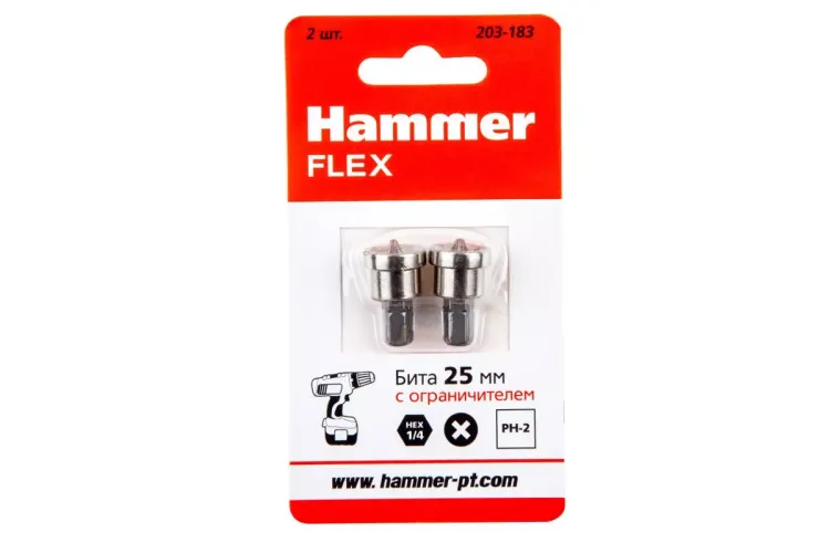 Бита HAMMER PH2 25мм (203-183) купить в Нягани