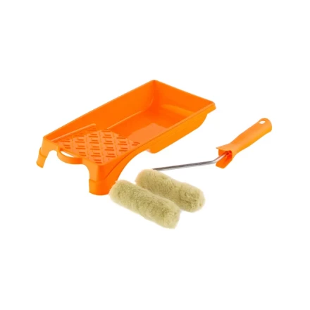 Малярный набор для фасадных работ: кювета 150 мм х 290 мм и мини-валик 110 мм Сибртех 80457 купить в Нягани