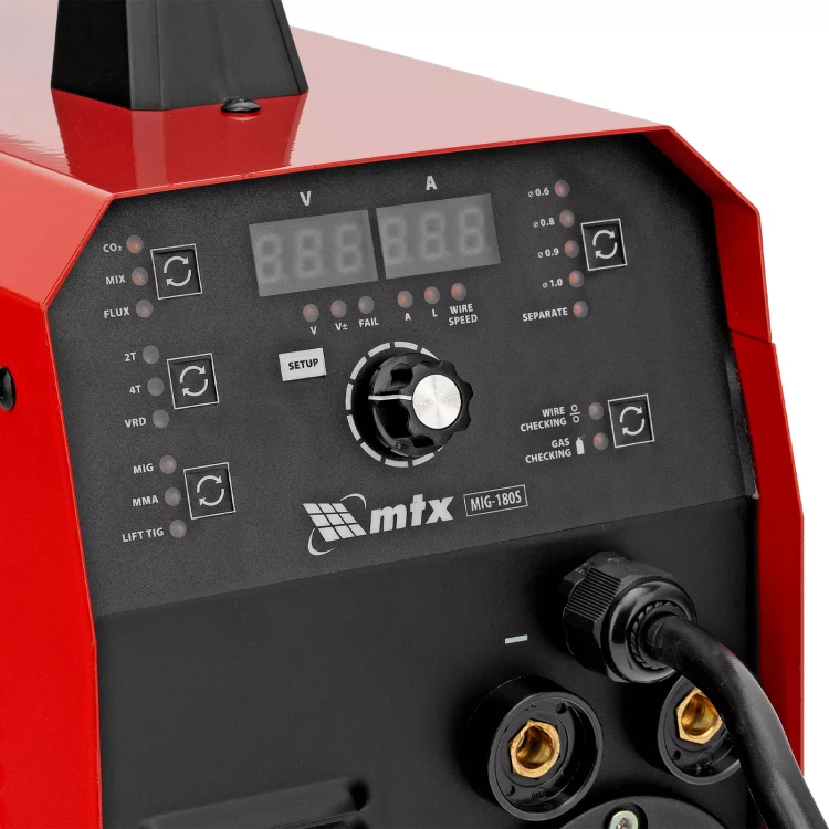 Аппарат инвертор. полуавтомат. cварки MTX MIG-180S 94302, 180A, ПВ 60%, катушка 5 кг купить в Нягани