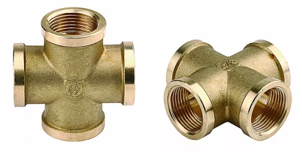 Крестовина GENERAL FITTINGS латунь, г/г/г/г, 1/2&quot; 51049-1/2 купить в Нягани