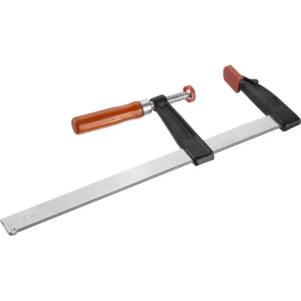 Струбцина ЗУБР &quot;СТАНДАРТ&quot;, тип &quot;F&quot;, деревянная ручка, стальная закаленная рейка, 80х300мм 32152-80-300 купить в Нягани