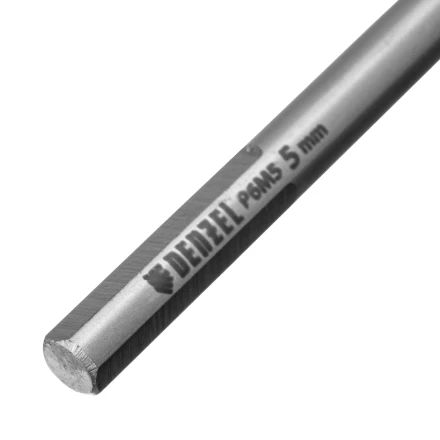 Сверло спиральное по металлу Denzel 5 х 132 мм, Р6М5, Golden Tip, удлиненное, 718254 купить в Нягани