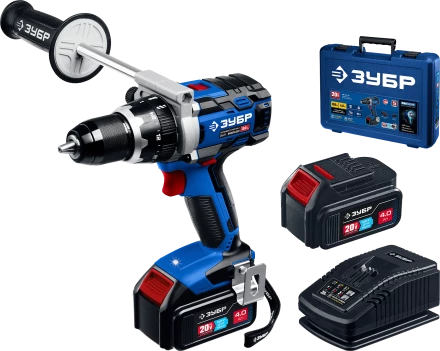 Бесщеточная дрель-шуруповерт, 2 АКБ T7 (4 Ач), в кейсе DB-211-42 серия «ПРОФЕССИОНАЛ» купить в Нягани