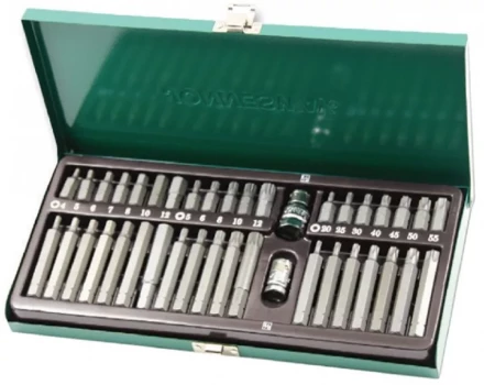 Набор вставок 4-12мм Т20-Т55 M5-M12 30/75мм 3/8&quot;DR 1/2&quot;DR 40предметов Jonnesway S29H4140S 47300 купить в Нягани