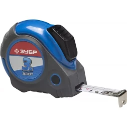 Рулетка ЗУБР "ЭКСПЕРТ", двухкомпонентный корпус, автостоп, 3м/16мм 34057-03-16_z02