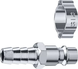 ЗУБР штуцер елочка, 10 мм - рапид штуцер, переходник с обжимным хомутом, Профессионал (64918-10)