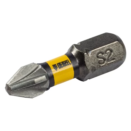 Бита IMPACT, PZ2x25 мм, лазерная обработка шлица, сталь S2, 10 шт., Е 6,3 Denzel 11687 купить в Нягани