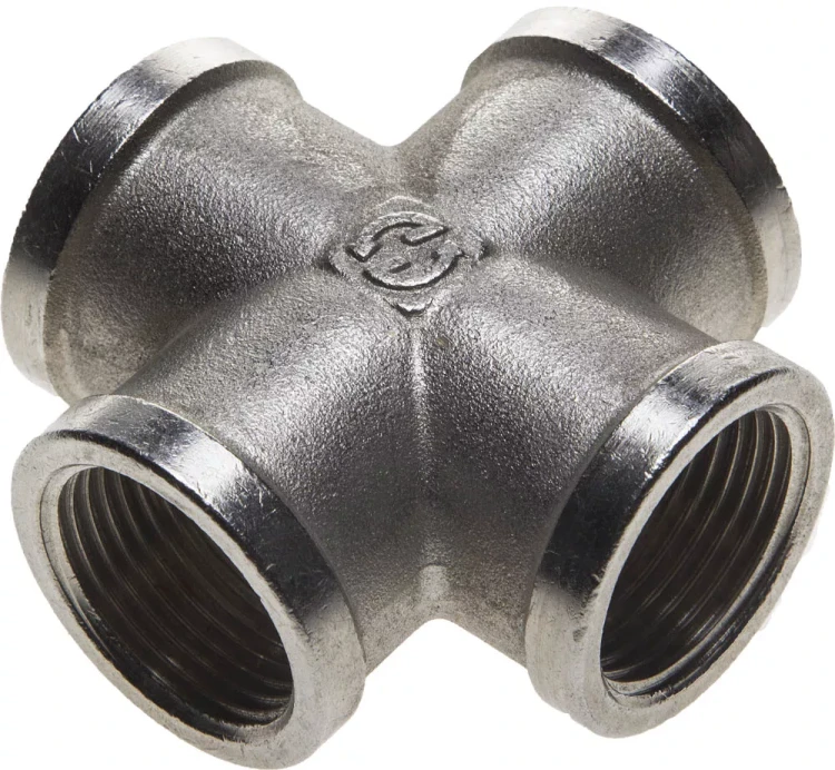 Крестовина GENERAL FITTINGS никелированная латунь, г/г/г/г, 3/4" 51048-3/4 купить в Нягани