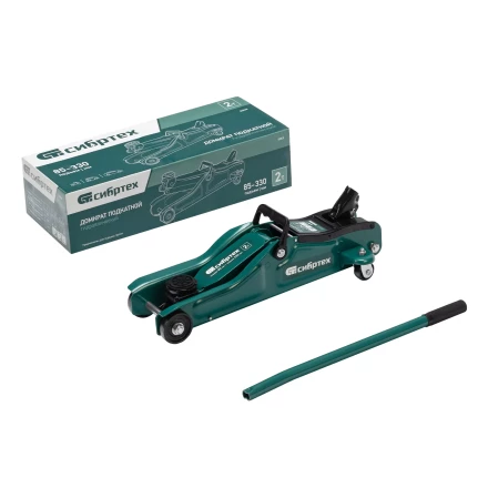 Домкрат гидравлический подкатной Сибртех 50830, 2 т, 85-330 мм, низкий подхват купить в Нягани