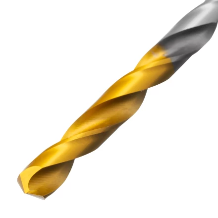 Сверло спиральное по металлу Denzel 5,5 х 139 мм, Р6М5, Golden Tip, удлиненное, 718255 купить в Нягани