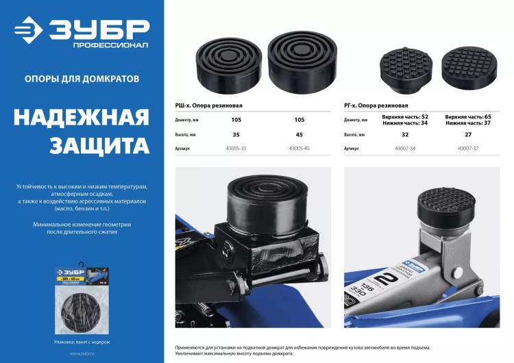 Опора резиновая для домкрата серия ПРОФЕССИОНАЛ купить в Нягани