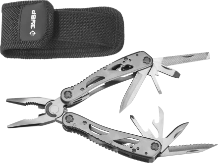 ЗУБР МАСТЕР мультитул 12 в 1 облегченные стальные ручки, нейлоновый чехол, 105 мм (47752) купить в Нягани