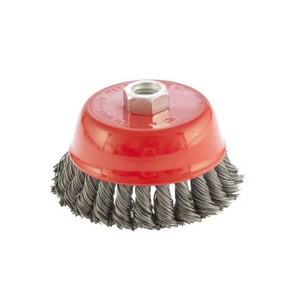 Щетка для УШМ 100 мм М14 &quot;чашка&quot; крученая проволока 0,8 мм MTX 74623 купить в Нягани