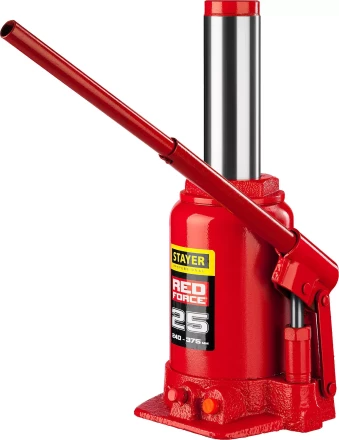 Домкрат гидравлический бутылочный "RED FORCE", 25т, 240-375 мм, STAYER 43160-25 43160-25_z01 купить в Нягани