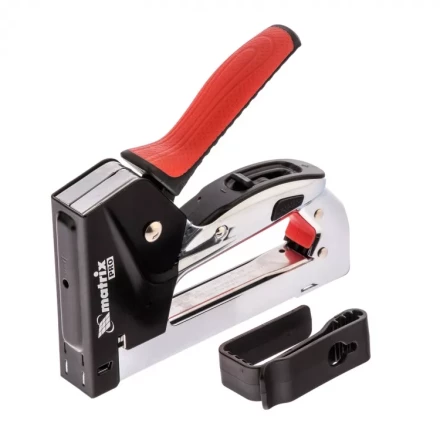 Степлер мебельный стальной быстрая загрузка тип скобы 53 4-14 мм PRO Matrix 40917 купить в Нягани