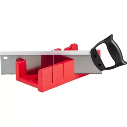 Набор ЗУБР &quot;МАСТЕР&quot;: Стусло пластмассовое + ножовка с пластиковой рукояткой с усиленным обушком, стусло MIDI-PLUS, 2,5&quot;, ножовка 295мм 15391-30 купить в Нягани